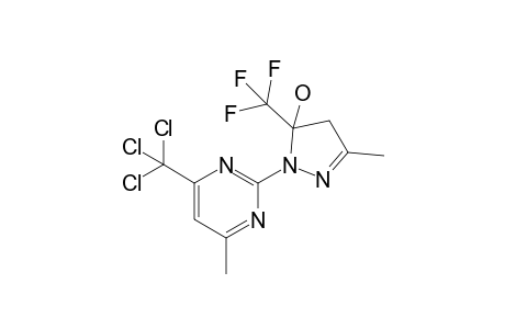 5-Methyl-2-[4-methyl-6-(trichloromethyl)-2-pyrimidinyl]-3-(trifluoromethyl)-4H-pyrazol-3-ol