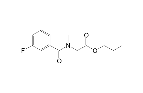 Sarcosine, N-(3-fluorobenzoyl)-, propyl ester