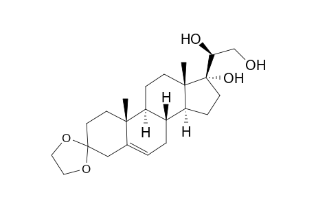 17,20α,21-trihydroxypregn-5-en-3-one, cyclic ethylene acetal