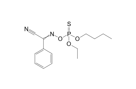 Glyoxylonitrile, phenyl-, oxime, O-butyl O-ethyl phosphorothioate