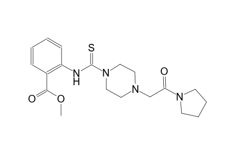 Benzoic acid, 2-[[[4-[2-oxo-2-(1-pyrrolidinyl)ethyl]-1-piperazinyl]carbonothioyl]amino]-, methyl ester