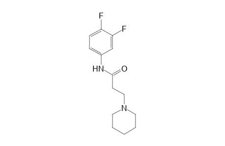 1-piperidinepropanamide, N-(3,4-difluorophenyl)-