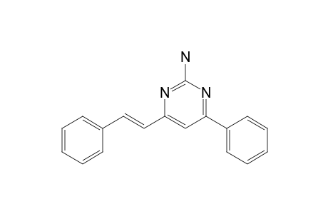 2-Pyrimidinamine, 4-phenyl-6-(2-phenylethenyl)-, (E)-