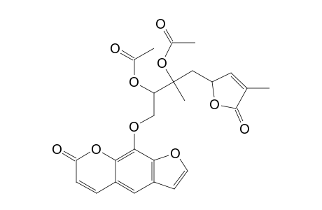 7H-Furo[3,2-g][1]benzopyran-7-one, 9-[2,3-bis(acetyloxy)-4-(2,5-dihydro-4-methyl-5-oxo-2-furanyl)-3-methylbutoxy]-