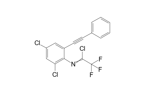 N-(2,4-dichloro-6-(phenylethynyl)phenyl)-2,2,2-trifluoroacetimidoyl chloride