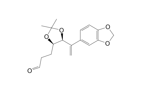 3-[(4R,5S)-5-[1-(1,3-benzodioxol-5-yl)ethenyl]-2,2-dimethyl-1,3-dioxolan-4-yl]propanal