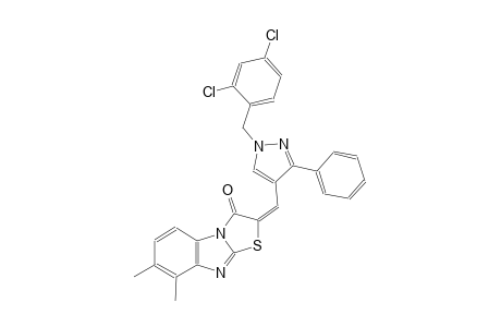 thiazolo[3,2-a]benzimidazol-3(2H)-one, 2-[[1-[(2,4-dichlorophenyl)methyl]-3-phenyl-1H-pyrazol-4-yl]methylene]-7,8-dimethyl-, (2E)-