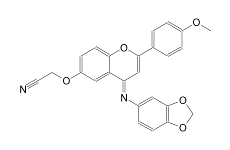 {[(4E)-4-(1,3-benzodioxol-5-ylimino)-2-(4-methoxyphenyl)-4H-chromen-6-yl]oxy}acetonitrile