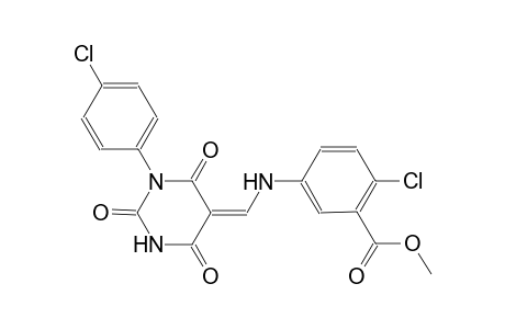 methyl 2-chloro-5-{[(Z)-(1-(4-chlorophenyl)-2,4,6-trioxotetrahydro-5(2H)-pyrimidinylidene)methyl]amino}benzoate