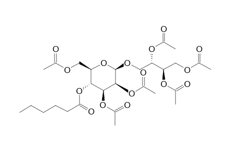 [(2R,3S,4R,5S,6R)-2-(Acetyloxymethyl)-4,5-dihydroxy-6-[(2S,3R)-2,3,4-trihydroxybutoxy]oxan-3-yl] hexanoate, pentaacetate