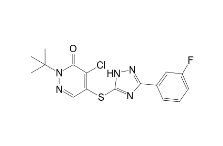 2-t-butyl-4-chloro-5[(3-(3-fluorophenyl)-1H-1,2,4-triazol-5yl)thio]pyridazin-3(2H)-one