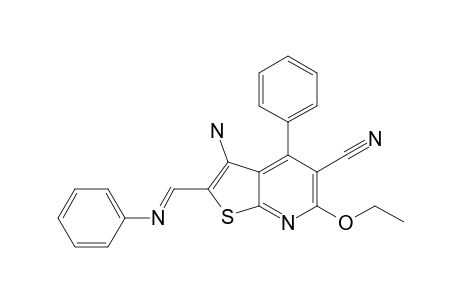 3-Amino-5-cyano-6-ethoxy-4-phenyl-2-[(N-phenylimino)methyl]thieno[2,3-b]pyridine