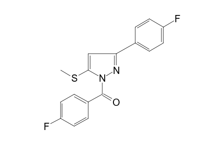 1-(p-fluorobenzoyl)-3-(p-fluorophenyl)-5-(methylthio)pyrazole