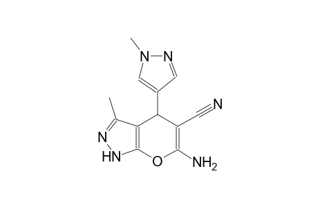 6-amino-3-methyl-4-(1-methyl-1H-pyrazol-4-yl)-1,4-dihydropyrano[2,3-c]pyrazole-5-carbonitrile