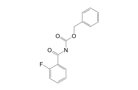 (o-fluorobenzoyl)carbamic acid, benzyl ester