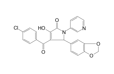 5-(1,3-Benzodioxol-5-yl)-4-(4-chlorobenzoyl)-3-hydroxy-1-(3-pyridinyl)-1,5-dihydro-2H-pyrrol-2-one