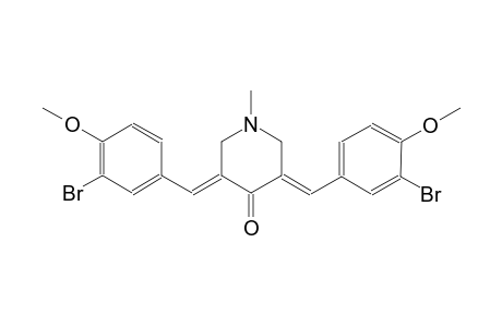 (3E,5E)-3,5-bis(3-bromo-4-methoxybenzylidene)-1-methyl-4-piperidinone