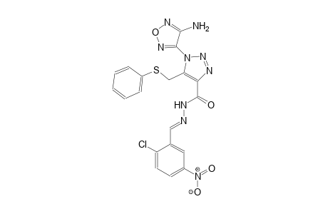 1-(4-amino-1,2,5-oxadiazol-3-yl)-N'-[(E)-(2-chloro-5-nitrophenyl)methylidene]-5-[(phenylsulfanyl)methyl]-1H-1,2,3-triazole-4-carbohydrazide