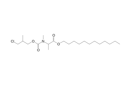 dl-Alanine, N-methyl-N-(3-chloro-2-methylpropoxycarbonyl)-, dodecyl ester