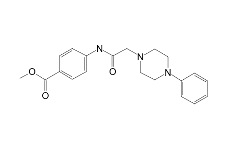 Benzoic acid, 4-[1-oxo-2-(4-phenyl-1-piperazinyl)ethyamino]-, methyl ester