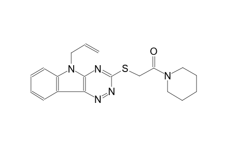 5H-[1,2,4]triazino[5,6-b]indole, 3-[[2-oxo-2-(1-piperidinyl)ethyl]thio]-5-(2-propenyl)-