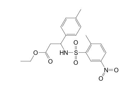 benzenepropanoic acid, 4-methyl-beta-[[(2-methyl-5-nitrophenyl)sulfonyl]amino]-, ethyl ester