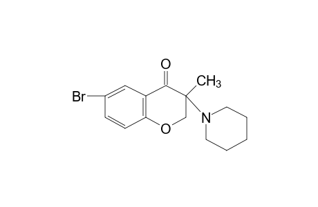 6-BROMO-3-METHYL-3-PIPERIDINO-4-CHROMANONE