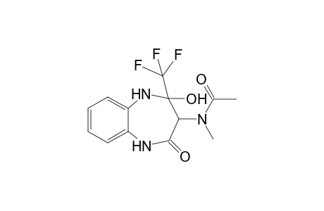 2-Hydroxy-2-trifluoromethyl-3-(N-methyl-N-acetylamido)-1,5-benzodiazepine-4-one