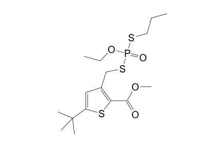 5-Tert-butyl-3-(mercaptomethyl)-2-thiophenecarboxylic acid, methyl ester, S-ester with o-ethyl S-propyl phosphorodithiaote