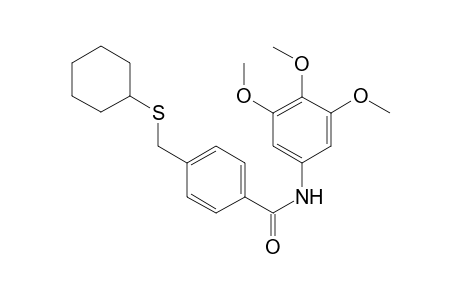 4-[(cyclohexylthio)methyl]-N-(3,4,5-trimethoxyphenyl)benzamide