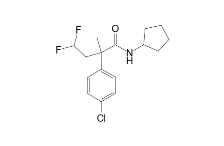 2-(4-Chlorophenyl)-N-cyclopentyl-4,4-difluoro-2-methylbutanamide