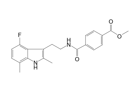 4-[2-(4-fluoro-2,7-dimethyl-1H-indol-3-yl)ethylcarbamoyl]benzoic acid methyl ester