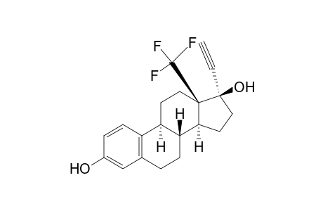 19-Norpregna-1,3,5(10)-trien-20-yne-3,17-diol, 18,18,18-trifluoro-, (17.alpha.)-(.+-.)-