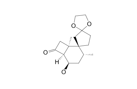 rel-(1R,2S,3R,5R,6S)-5-hydroxy-1,3-dimethylspiro[bicyclo[4.2.0]octane-2,1'-cyclopentane]-3',7-dione 3'-ethylene acetal