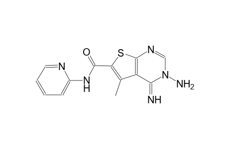 thieno[2,3-d]pyrimidine-6-carboxamide, 3-amino-3,4-dihydro-4-imino-5-methyl-N-(2-pyridinyl)-