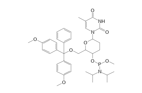 2,4(1H,3H)-Pyrimidinedione, 1-[6-O-[bis(4-methoxyphenyl)phenylmethyl]-4-O-[[bis(1-methylethyl)amino]methoxyphosphino]-2,3-dideoxy-.beta.-d-erythro-hexopyranosyl