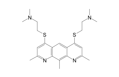 4,6-BIS-[(DIMETHYLAMINOETHYL)-THIO]-2,8,10-TRIMETHYLPYRIDO-[3,2-G]-QUINOLINE