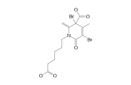1-(5-carboxypentyl)-3,5-dibromo-4-methyl-2-methylene-6-oxo-1,2,3,6-tetrahydronicotinic acid