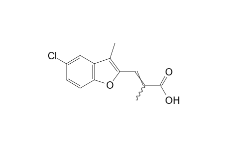 5-chloro-alpha,3-dimethyl-2-benzofuranacrylic acid