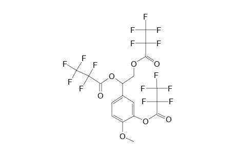 (3-Hydroxy-4-methoxyphenyl)ethylene glycol tris(pentafluoropropionate)