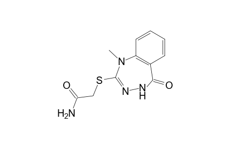 2-[(4,5-dihydro-1-methyl-5-oxo-1H-1,3,4-benzotriazepin-2-yl)thio]acetamide