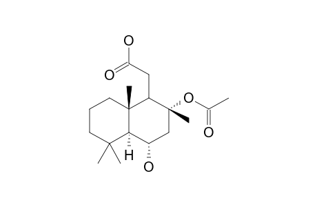 6.alpha.-Hydroxy-8.alpha.-acetoxy-13,14,15,16-tetra-nor-labdan-12-oic acid