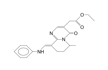 (E)-9-(Phenylamino-methylene)-3-(carboxyethyl-methyl)-6-methyl-6,7,8,9-tetrahydro-4H-pyrido(1,2-A)pyrimidin-4-one