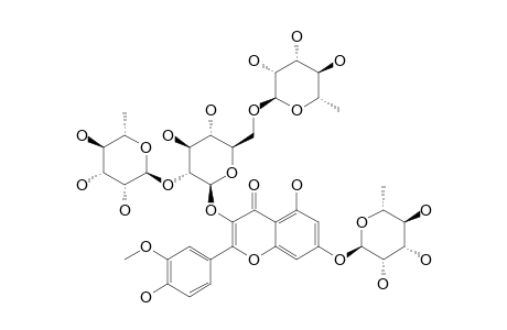 ISORHAMNETIN-3-O-2(G)-RHAMNOPYRANOSYLRUTINOSIDE-7-O-ALPHA-L-RHAMNOPYRANOSIDE