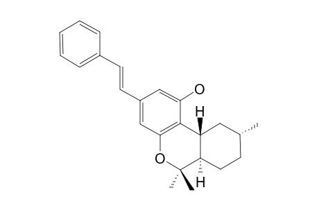 MACHAERIOL-A;6A-ALPHA,7,8,9-BETA,10,10A-BETA-HEXAHYDRO-6,6,9-TRIMETHYL-3-PHENYLETHYLENE-6H-DIBENZO-[B,D]-PYRAN-1-OL