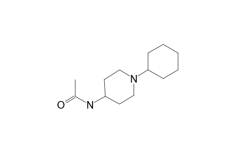 1-Cyclohexyl-4-piperidinamine, N-acetyl-