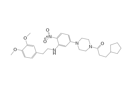 benzeneethanamine, N-[5-[4-(3-cyclopentyl-1-oxopropyl)-1-piperazinyl]-2-nitrophenyl]-3,4-dimethoxy-