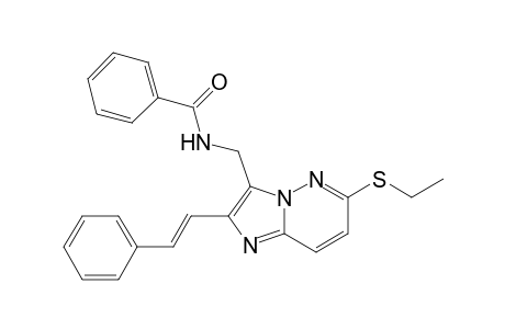 N-[[6-(ethylthio)-2-[(E)-2-phenylethenyl]-3-imidazo[1,2-b]pyridazinyl]methyl]benzamide