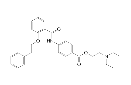 p-[o-(phenethyloxy)benzamido]benzoic acid, 2-(diethylamino)ethyl ester