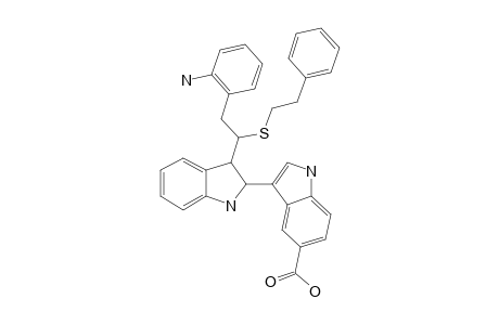 3-[2-(2-AMINOPHENYL)-1-(PHENETHYLTHIO)-ETHYL]-2,3-DIHYDRO-1H,1'H-2,3'-BIINDOLE-5'-CARBOXYLIC-ACID